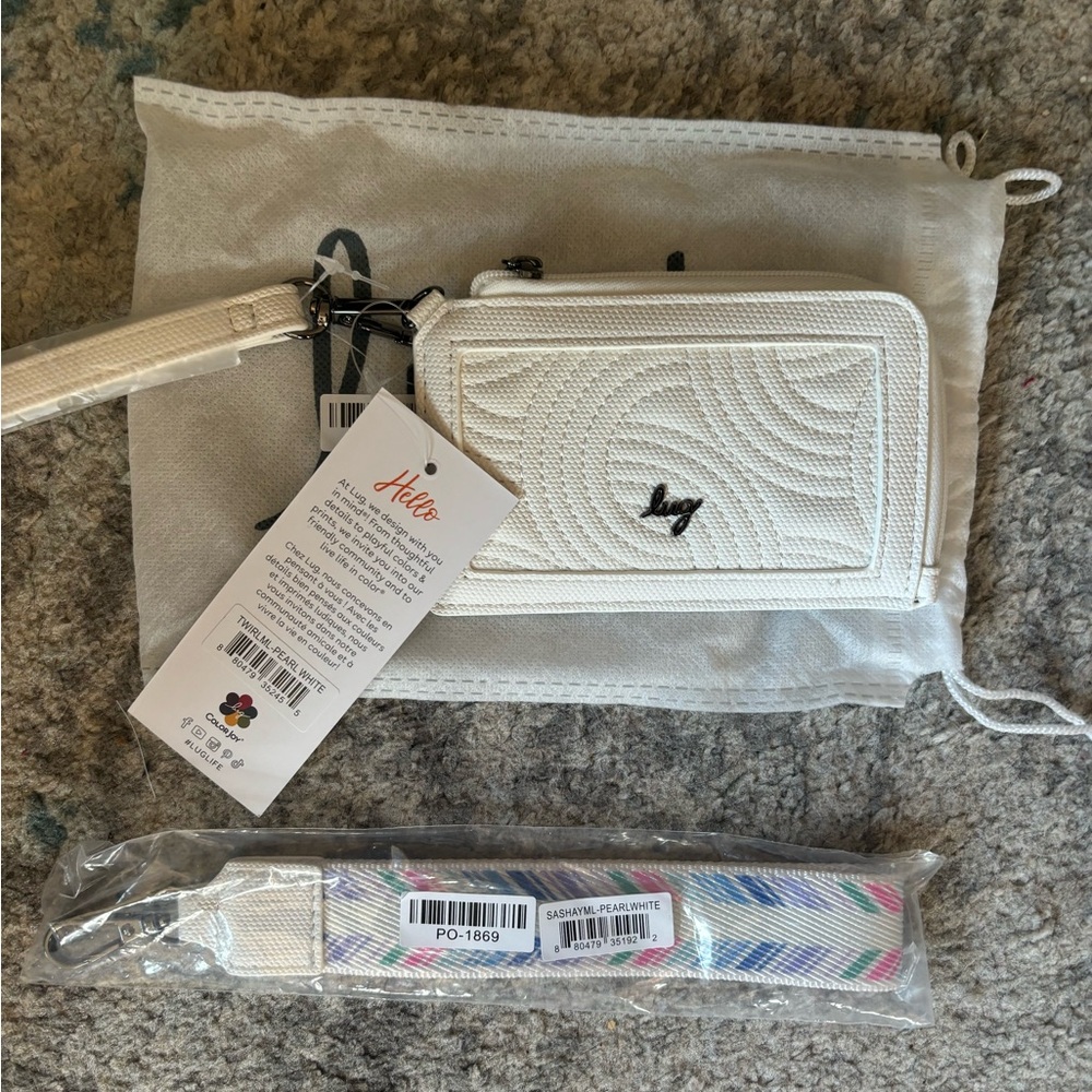 NWT Lug Pearl White Matte Luxe Twirl and Sashay set